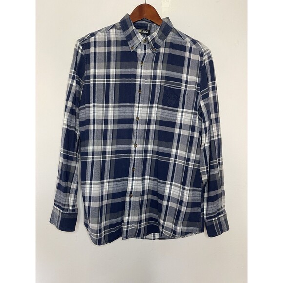 Sojara Upcycled Chigaco Bears Large Oversized Blue Flannel Chaps - Picture 2 of 7